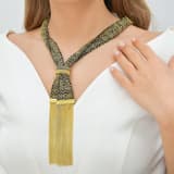 Колье Silk Road с плетеным шнурком, бахромой и толстой золотой отделкой из серебра 3