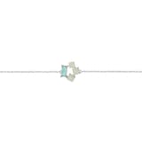 Lucky Gems Koleksiyonu Baget Mavi ve Sedef Taşlı Gümüş Bileklik 2