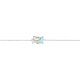 Lucky Gems Koleksiyonu Çoklu Doğal Taş Detaylı İnce Zincir Gümüş Bileklik 2