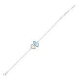 Lucky Gems Koleksiyonu Larimar ve Sedef Taşlı Gümüş Bileklik 1