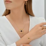 Lucky Gems Model-2 Oniks Taşlı Altın Renkli Gümüş Kolye 3