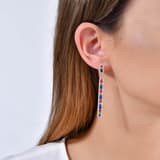 Серьги Rainbow Collection с багетной огранкой из серебра с покрытием из розового золота 3