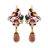 Zultanite Model-1 Flower Figured Enamel Silver Earrings 2