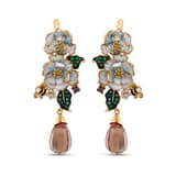 Zultanite Collection Flower and Bee Designed Enamel Silver Earrings 2