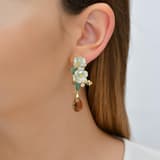 Zultanite Collection Flower and Bee Designed Enamel Silver Earrings 3