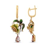Zultanite Model-7 Enamelled Silver Earrings 1