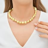 Clouds Amorphous Gold Color Silver Necklace 3