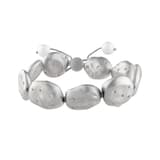 Браслет Clouds Collection аморфный серебряного цвета 1