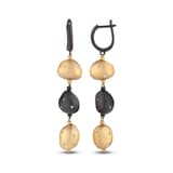 Clouds Collection Amorphous Gold-Black Silver Earrings 1