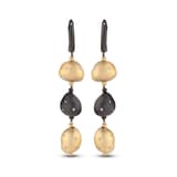 Clouds Collection Amorphous Gold-Black Silver Earrings 2