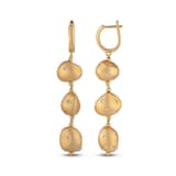 Clouds Amorphous Gold-Tone Silver Earrings 1