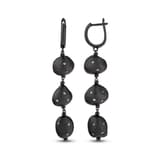 Серьги Clouds Collection Amorphous Black Silver 1