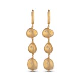 Clouds Amorphous Gold-Tone Silver Earrings 2