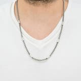 Bravoman Model-4 Örgü Zincirli Gümüş Erkek Kolye 3