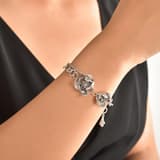 Gallica Three-Leaf Rose Model Silver Bracelet 3