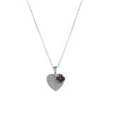 Global Warming Textured Heart Leaf Shaped Burnt Enamel Floral Women's Necklace 2