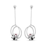 Ladybee Collection Ladybug and Ring Design Silver Earring 2