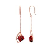 Ladybee Red Ladybug Design Silver Earrings 1