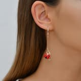 Ladybee Red Ladybug Design Silver Earrings 3