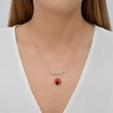 Ladybee Kırmızı Uğurböceği Tasarımlı Gümüş Kolye 3