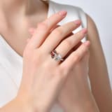 Monarch Butterfly Red Enamel and Silver-Tone Double Butterfly Figure Ring 3