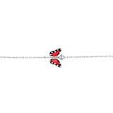 Monarch Butterfly Red and Black Enamel Butterfly Figure Elegant Silver Bracelet 2