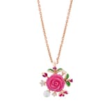 Rosered Gül Tasarımlı İncili Rose Altın Renkli Gümüş Kolye 2