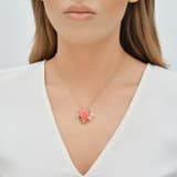 Rosered Kelebekli Gül Tasarımlı Rose Altın Kaplama Gümüş Kolye 3