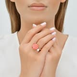 Rosered Tomurcuklu Gül Tasarımlı Rose Altın Renkli Gümüş Yüzük 3