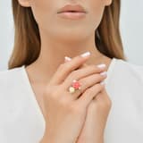 Rosered Kelebekli Gül Tasarımlı Rose Altın Renkli Gümüş Yüzük 3