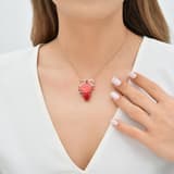 Rosered Kurdeleli Gül Tasarımlı Rose Altın Renkli Gümüş Kolye 3