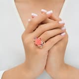 Rosered Kurdeleli Gül Tasarımlı Rose Altın Renkli Gümüş Yüzük 3
