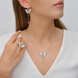 Heaven Model-10 Kelebek Tasarımlı Zirkonlu Gümüş Kolye 3
