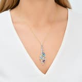 Heaven Zircon Enamel Chain Silver Necklace 3