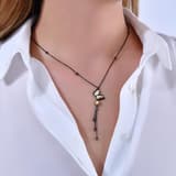Night Kahverengi Kelebek Figürlü Zincir Gümüş Kolye 3