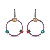 Серьги Night Collection с бабочками, божьими коровками и цветами из серебра 2