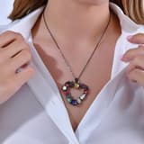 Колье Night Collection из серебра с цветочным узором в форме сердца 3