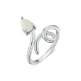 Lucky Gems Koleksiyonu Damla Kesim Doğal Taşlı Sarmal Gümüş Yüzük 1