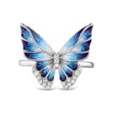 Heaven Model-15 Kelebek Tasarımlı Zirkonlu Gümüş Yüzük 2