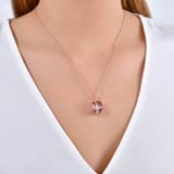 Gift Çiçek Tasarımlı Emarald Rose Altın Renkli Gümüş Kolye 3
