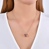 Gift Üç Yaprak Tasarımlı Cushion Rose Altın Renkli Gümüş Kolye 3