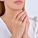 Gift Tek Taşlı Cushion Kesim Rose Altın Kaplamalı Gümüş Yüzük 3