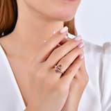 Gift Burgulu Bant Tasarımlı Marquise Kesim Rose Altın Renkli Gümüş Yüzük 3