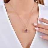 Gift Arı Tasarımlı Radiant Kesim Taşlı Rose Altın Renkli Gümüş Kolye 3