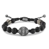Santa Claus Anchor Cross Symbol Knitted Silver Bracelet 1