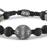 Santa Claus Anchor Cross Symbol Knitted Silver Bracelet 2