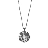 Santa Claus Anchor Cross Santa Claus Design Silver Necklace 1