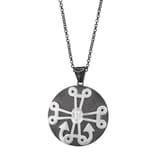 Santa Claus Anchor Cross Santa Claus Design Silver Necklace 2