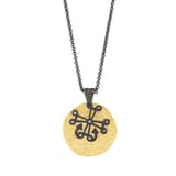 Santa Claus Anchor Cross Prayer Plate Silver Necklace 2