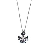 Santa Claus Anchor Cross Shaped Santa Silver Necklace 1